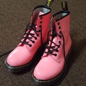 Pink Dr. Martens boots